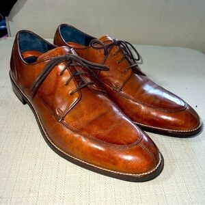 Cole Haan Lenox Hill Men’s 9M Split Toe Oxford Tan Leather Dress Shoes C11629